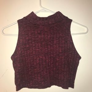 Burgundy Crop Top